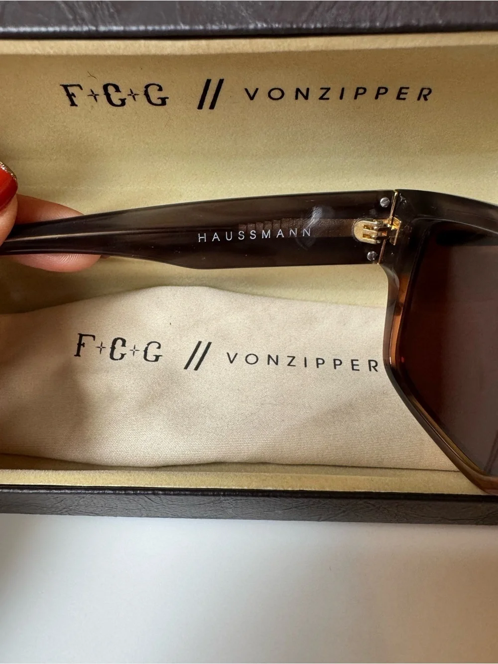 VonZipper Haussmann F+G Sunglasses Brown Oversized